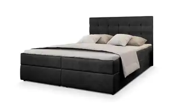 MASSENO Boxbett mit Bettkasten Boxbett 140x200 cm Eisengrau Velours