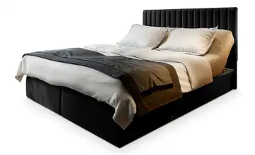 MASSENO Boxbett mit Bettkasten 140x200 cm Schwarz