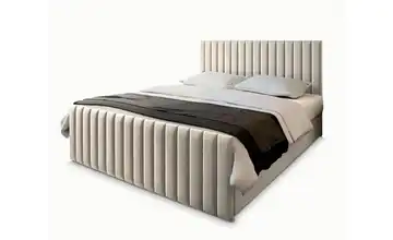MASSENO Boxbett mit Bettkasten 140x200 cm Beige