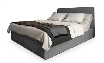 MASSENO Boxbett mit Bettkasten 140x200 cm Grau