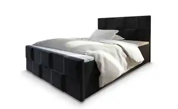 MASSENO Boxbett mit Bettkasten 140x200 cm Schwarz