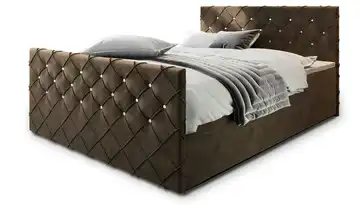MASSENO Boxbett mit Bettkasten 140x200 cm Braun