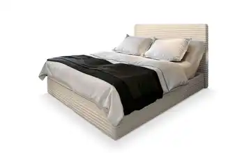 MASSENO Boxbett mit Bettkasten 140x200 cm Creme