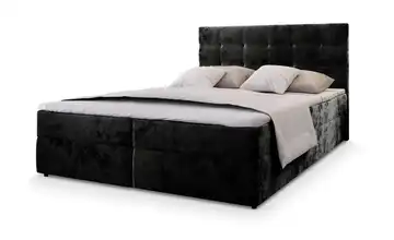 MASSENO Boxbett mit Bettkasten Boxbett 140x200 cm Anthrazit Teddy