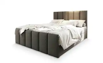MASSENO Boxbett mit Bettkasten 160x200 cm Hellgrau