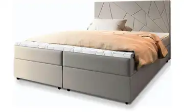 MASSENO Boxbett mit Bettkasten 140x200 cm Beige