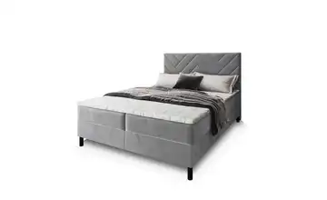 MASSENO Boxbett mit Bettkasten 140x200 cm Hellgrau