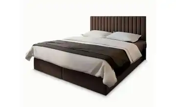 MASSENO Boxbett mit Bettkasten 140x200 cm Braun