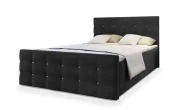 MASSENO Boxbett mit Bettkasten 140x200 cm Schwarz