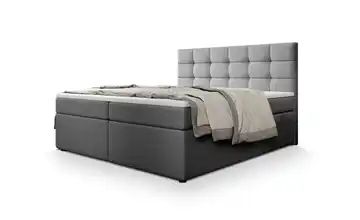 MASSENO Boxbett mit Bettkasten 140x200 cm Hellgrau