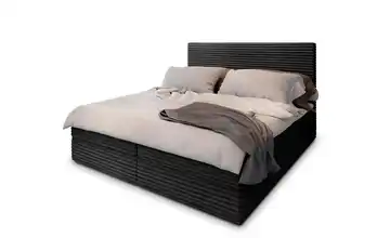 MASSENO Boxbett mit Bettkasten 160x200 cm Schwarz