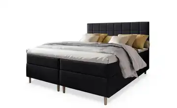 MASSENO Boxbett mit Bettkasten 140x200 cm Schwarz