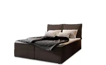 MASSENO Boxbett mit Bettkasten 140x200 cm Braun