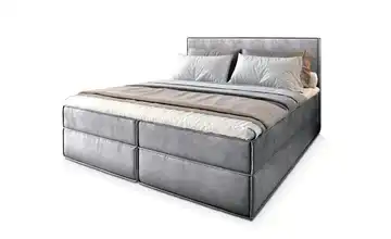 MASSENO Boxbett mit Bettkasten 140x200 cm Hellgrau