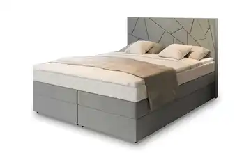 MASSENO Boxbett mit Bettkasten 160x200 cm Hellgrau