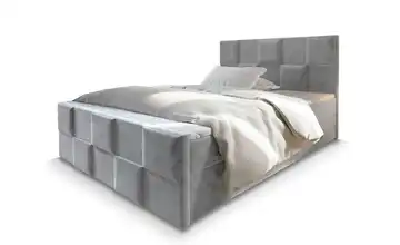MASSENO Boxbett mit Bettkasten 140x200 cm Hellgrau