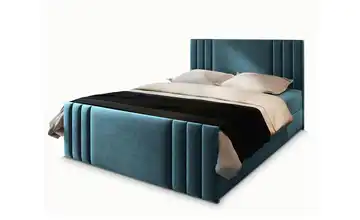 MASSENO Boxbett mit Bettkasten 140x200 cm Blau
