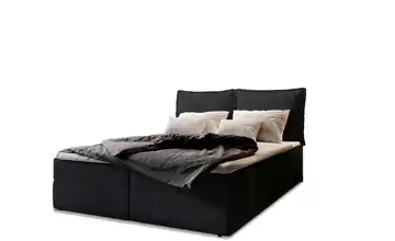 MASSENO Boxbett mit Bettkasten 140x200 cm Schwarz