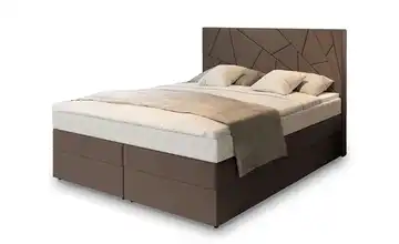 MASSENO Boxbett mit Bettkasten 140x200 cm Braun