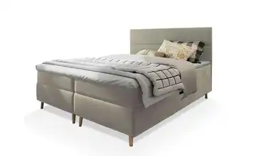 MASSENO Boxbett mit Bettkasten 140x200 cm Beige