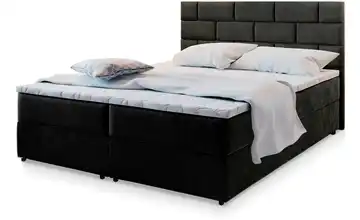 MASSENO Boxbett mit Bettkasten 140x200 cm Schwarz