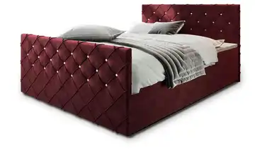 MASSENO Boxbett mit Bettkasten 140x200 cm Rot