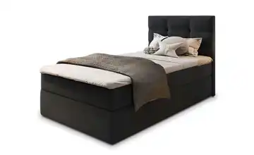 MASSENO Boxbett mit Bettkasten Boxbett 80x200 cm Schwarz Velours