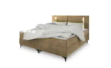 MASSENO Boxbett mit Bettkasten 140x200 cm Beige