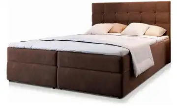 MASSENO Boxbett mit Bettkasten Boxbett 160x200 cm Braun Velours
