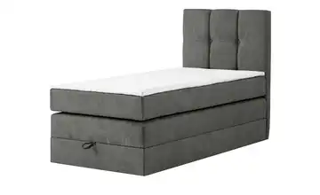 Boxspringbett mit Bettkasten Grau 90 cm 7 cm
