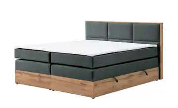 Boxspringbett mit Bettkasten Anthrazit, Eiche (Nachbildung) 140x200 cm
