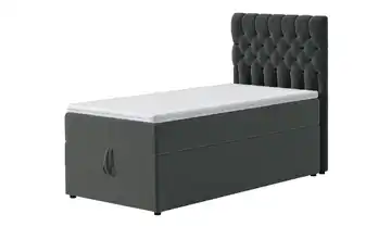 Boxbett mit Bettkasten 100x200 cm Anthrazit