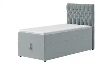 Boxbett mit Bettkasten 90x200 cm Silbergrau