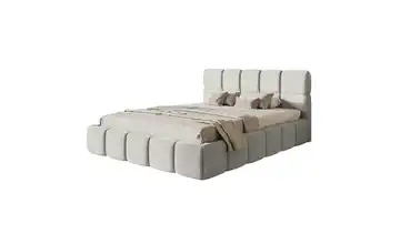 Polsterbett ohne Bettkasten 200x200 cm Hellgrau Chenille