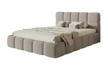 Selsey Polsterbett mit Bettkasten Bouclé mit Bettkasten Hellgrau 140x200 cm