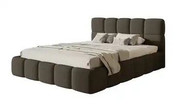 Selsey Polsterbett mit Bettkasten Bouclé mit Bettkasten Braun 200x200 cm