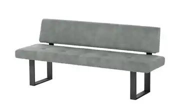 Wohnwert Einzelbank Mia 160 cm Silbergrau Schwarz