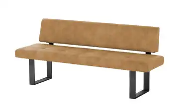 Wohnwert Einzelbank Mia 200 cm Hellbraun Schwarz