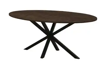 Primo Esstisch Kent Mango (Nachbildung), Dunkelbraun 220 cm oval