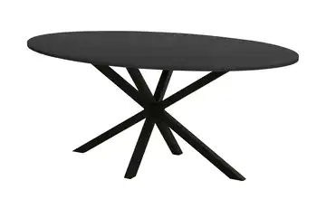 Primo Esstisch Kent Eiche (Nachbildung), Schwarz 200 cm oval