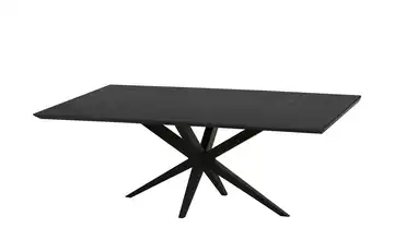 Primo Esstisch Wellington 138 cm Eiche (Nachbildung), Schwarz rechteckig