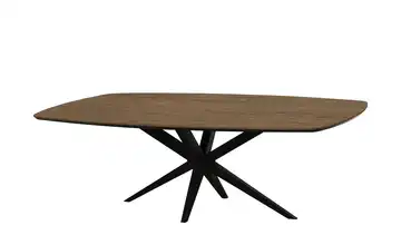 Primo Esstisch Wellington 160 cm Eiche (Nachbildung), Haselnussbraun bootsförmig