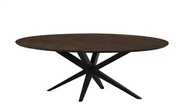Primo Esstisch Wellington 200 cm Mango (Nachbildung), Dunkelbraun oval