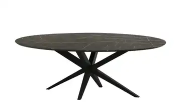 Primo Esstisch Wellington 200 cm Marmoroptik, Grau oval