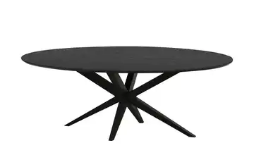 Primo Esstisch Wellington 200 cm Eiche (Nachbildung), Schwarz oval