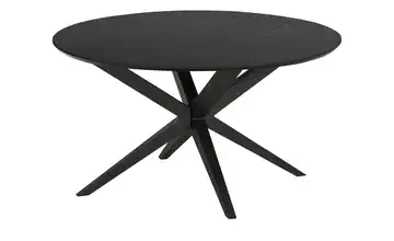 Primo Esstisch Wellington Eiche (Nachbildung), Schwarz 130 cm rund