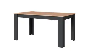 by Living Esstisch 160x90 Anthrazit, Eiche Artisan (Nachbildung)