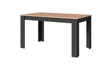 by Living Esstisch 140x80 Anthrazit, Eiche Artisan (Nachbildung)
