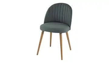 Woodford Esszimmerstuhl Diva Webstoff Grün mit Längsnaht