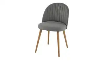 Woodford Esszimmerstuhl Diva Webstoff Grau mit Längsnaht